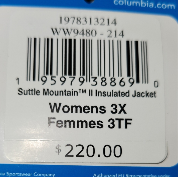 Columbia Womens Suttle Mountain II Insulated Parka Jacket Plus Size-3X Beach - Picture 6 of 6